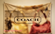 Coach Storefront Bokeh Classic Logo Flannel Throw Blanket C046